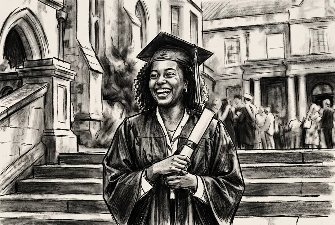 Graduation to Charcoal, the sketch SketchWish generated