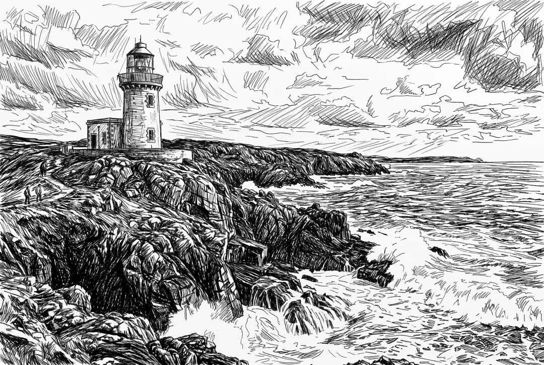 Landscape to Ink Sketch, the sketch SketchWish generated