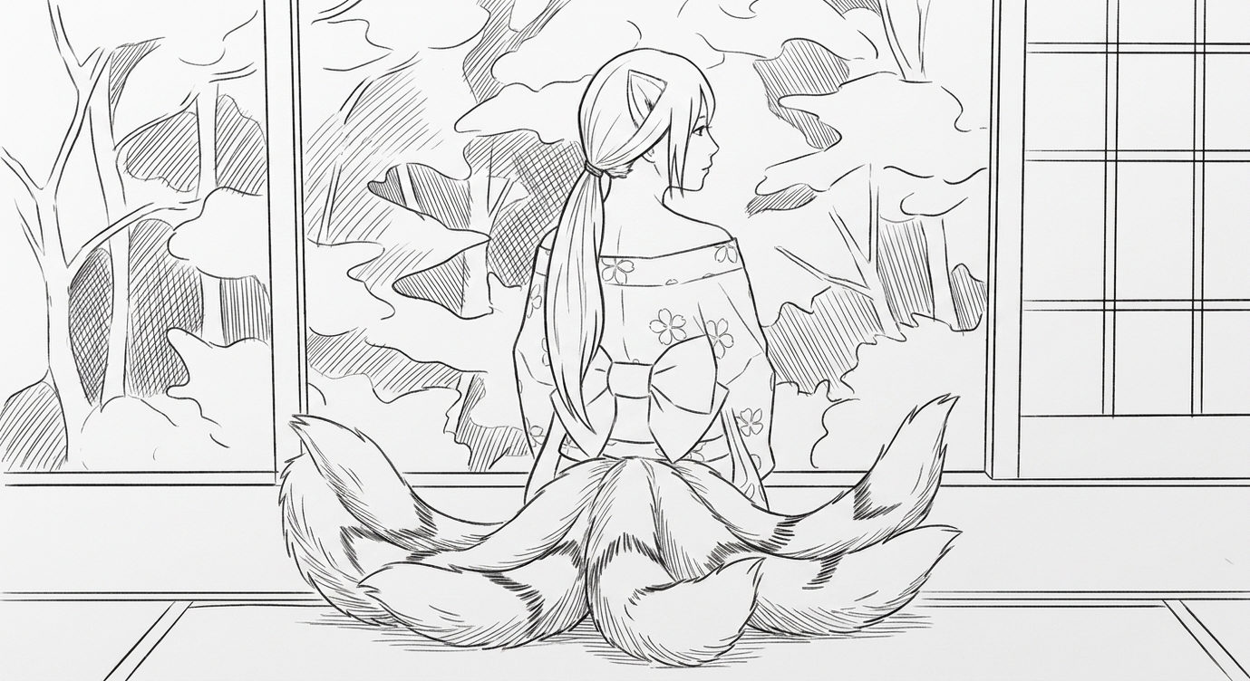 simplified art sketch